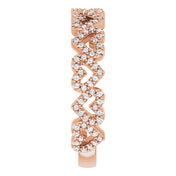 14K Rose 1/3 CTW Natural Diamond Stackable Heart Ring