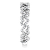 14K White 1/3 CTW Natural Diamond Stackable Heart Ring