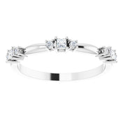 Platinum 1/6 CTW Natural Diamond Stackable Ring