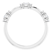 Platinum 1/6 CTW Natural Diamond Stackable Ring