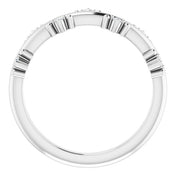 Sterling Silver 1/10 CTW Natural Diamond Stackable Ring