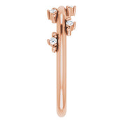 14K Rose 1/10 CTW Natural Diamond Stackable Ring