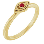Stackable Evil Eye Ring with Diamond and Gemstones Series 72149