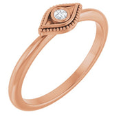 Stackable Evil Eye Ring with Diamond and Gemstones Series 72149
