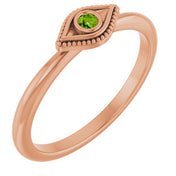 Stackable Evil Eye Ring with Diamond and Gemstones Series 72149