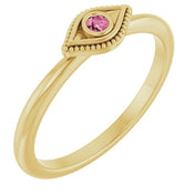 Stackable Evil Eye Ring with Diamond and Gemstones Series 72149