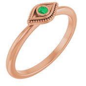 Stackable Evil Eye Ring with Diamond and Gemstones Series 72149