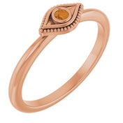 Stackable Evil Eye Ring with Diamond and Gemstones Series 72149