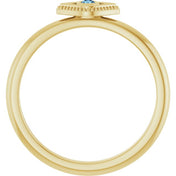 Stackable Evil Eye Ring with Diamond and Gemstones Series 72149