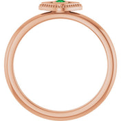 Stackable Evil Eye Ring with Diamond and Gemstones Series 72149