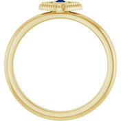 Stackable Evil Eye Ring with Diamond and Gemstones Series 72149