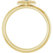 Stackable Evil Eye Ring with Diamond and Gemstones Series 72149