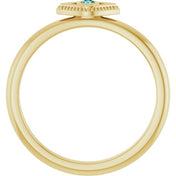Stackable Evil Eye Ring with Diamond and Gemstones Series 72149