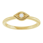 Stackable Evil Eye Ring with Diamond and Gemstones Series 72149