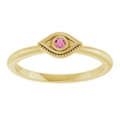 Stackable Evil Eye Ring with Diamond and Gemstones Series 72149