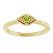 Stackable Evil Eye Ring with Diamond and Gemstones Series 72149