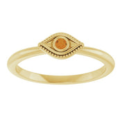 Stackable Evil Eye Ring with Diamond and Gemstones Series 72149