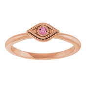 Stackable Evil Eye Ring with Diamond and Gemstones Series 72149