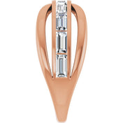 1 1/6 CTW Natural Diamond Criss-Cross Ring
