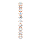 14K Rose 3/4 CTW Lab-Grown Diamond  Eternity Band