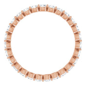 14K Rose 3/4 CTW Lab-Grown Diamond  Eternity Band