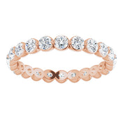 14K Rose 1 1/5 CTW Lab-Grown Diamond  Eternity Band