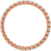 14K Rose 1/2 CTW Lab-Grown Diamond  Eternity Band
