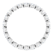 14K White 1 1/3 CTW Lab-Grown Diamond  Eternity Band