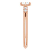 14K Rose 1/4 CTW Natural Diamond Stackable Ring