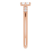 14K Rose 1/4 CTW Natural Diamond Stackable Ring