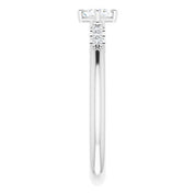 Platinum 1/4 CTW Natural Diamond Stackable Ring