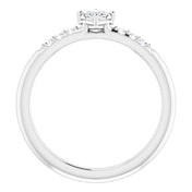 14K White 1/4 CTW Natural Diamond Stackable Ring