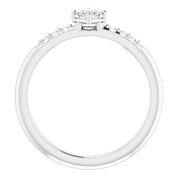 14K White 1/4 CTW Natural Diamond Stackable Ring