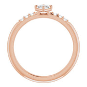 14K Rose 1/4 CTW Natural Diamond Stackable Ring