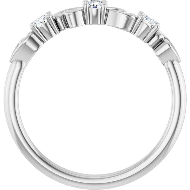 Sterling Silver 1/5 CTW Natural Diamond Stackable Ring
