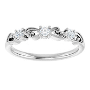 Sterling Silver 1/5 CTW Natural Diamond Stackable Ring