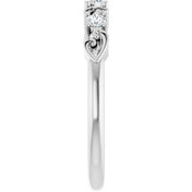 14K White 1/5 CTW Natural Diamond Stackable Ring
