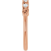 14K Rose 1/5 CTW Natural Diamond Stackable Ring