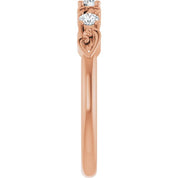 14K Rose 1/5 CTW Natural Diamond Stackable Ring