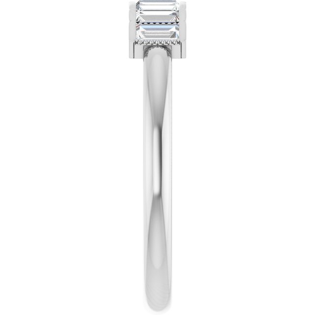 Platinum 1/4 CTW Natural Diamond Stackable Ring