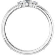 14K White 1/5 CTW Natural Diamond Stackable Ring