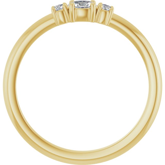 14K Yellow 1/5 CTW Natural Diamond Stackable Ring