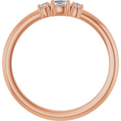 14K Rose 1/5 CTW Natural Diamond Stackable Ring