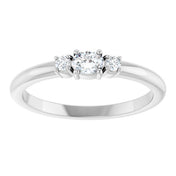 Platinum 1/5 CTW Natural Diamond Stackable Ring