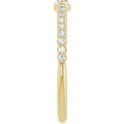 14K Yellow 1/4 CTW Natural Diamond Stackable Ring