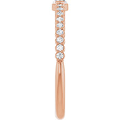 14K Rose 1/4 CTW Natural Diamond Stackable Ring