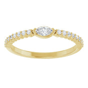 14K Yellow 1/4 CTW Natural Diamond Stackable Ring