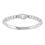 Sterling Silver 1/4 CTW Natural Diamond Stackable Ring