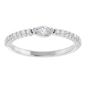 Sterling Silver 1/4 CTW Natural Diamond Stackable Ring