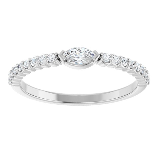 Sterling Silver 1/4 CTW Natural Diamond Stackable Ring